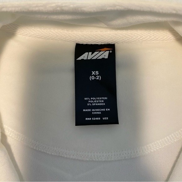 NWOT  Avia Velour Ivory White 1/4 Zip Cropped Pullover Jacket Size XS Oversize - Picture 6 of 9